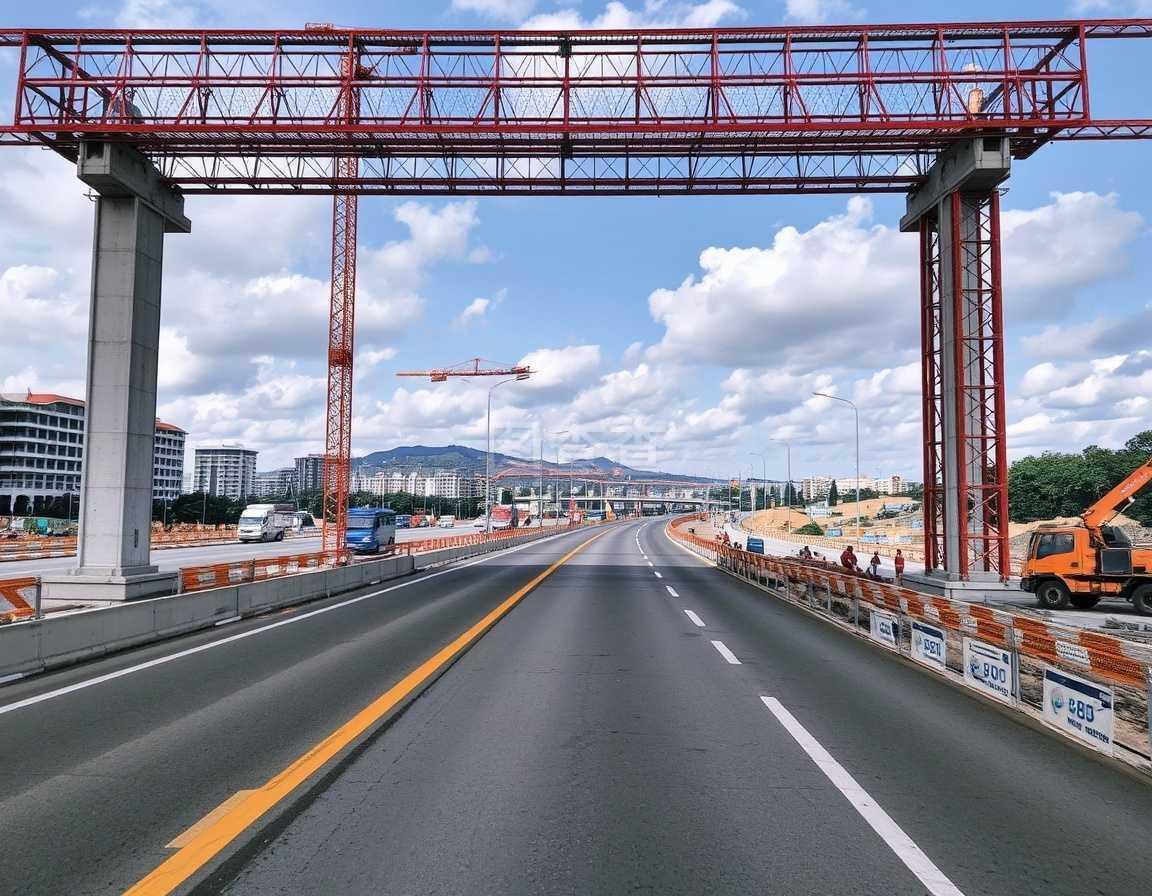 公路建筑工地 現代土木工程景觀的力與美
